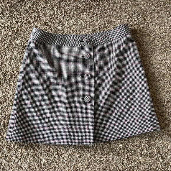 Ann Taylor LOFT HOUNDS tooth Modern Vintage Skirt 14P - Picture 6 of 7
